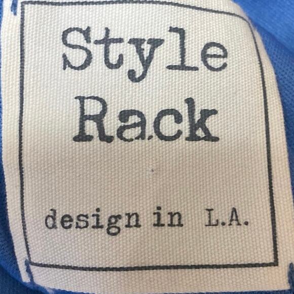 Style Rack Women's Blue Polka Dot Sleeveless Cowl Neck Cami Camisole Tank Top L - Picture 3 of 4